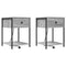 vidaXL Bedside Cabinet with Drawer 2 pcs Grey sonoma 42 x 41 x 56 cm