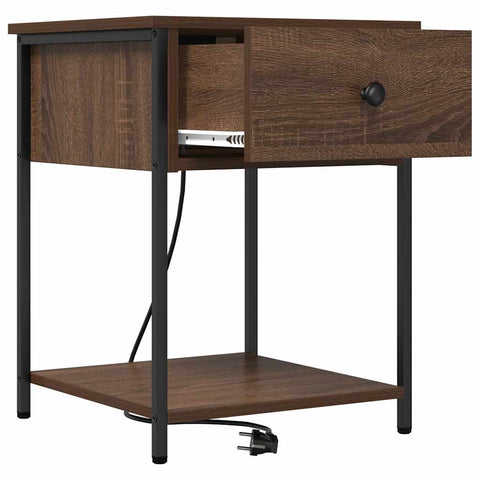 vidaXL Bedside Cabinet Brown oak 42 x 41 x 56 cm Engineered wood