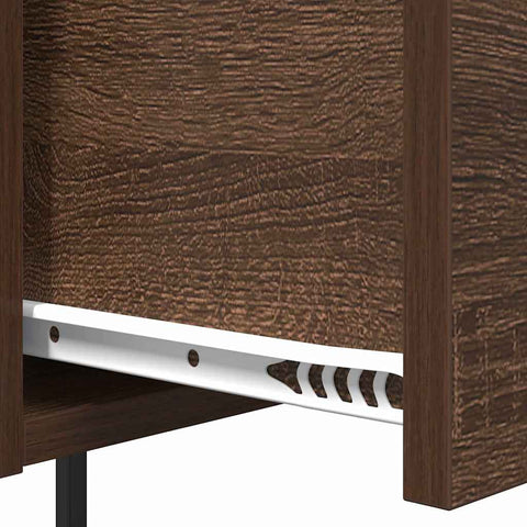vidaXL Bedside Cabinet 2 pcs Brown oak 42 x 41 x 56 cm Engineered wood