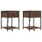 vidaXL Bedside Cabinet 2 pcs Brown oak 42 x 41 x 56 cm Engineered wood