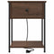 vidaXL Bedside Cabinet 2 pcs Brown oak 42 x 41 x 56 cm Engineered wood