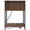 vidaXL Bedside Cabinet 2 pcs Brown oak 42 x 41 x 56 cm Engineered wood