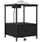 vidaXL Bedside Cabinet with Charging Station 2 pcs Black oak