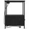 vidaXL Bedside Cabinet with Charging Station 2 pcs Black oak