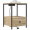 vidaXL Bedside Cabinet with Charging Station with Drawer Sonoma oak
