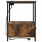 vidaXL Bedside Cabinet with Charging Station with Drawer Smoked oak