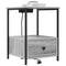 vidaXL Bedside Cabinet with Charging Station 2 pcs Grey sonoma