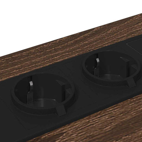 vidaXL Bedside Cabinet with Charging Station Brown oak Engineered Wood
