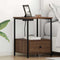 vidaXL Bedside Cabinet with Charging Station 2 pcs Brown oak