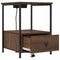 vidaXL Bedside Cabinet with Charging Station 2 pcs Brown oak