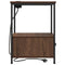 vidaXL Bedside Cabinet with Charging Station 2 pcs Brown oak