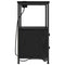 vidaXL Bedside Cabinet with Charging Station Black oak Engineered Wood