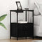 vidaXL Bedside Cabinet with Charging Station 2 pcs Black oak