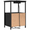 vidaXL Bedside Cabinet with Charging Station 2 pcs Black oak