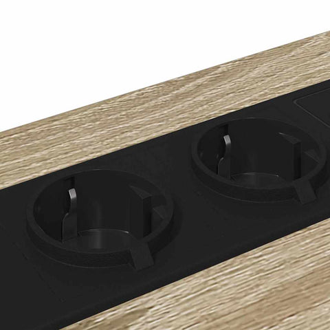 vidaXL Bedside Cabinet with Charging Station with Drawer Sonoma oak