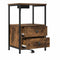 vidaXL Bedside Cabinet with Charging Station 2 pcs Smoked oak