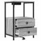 vidaXL Bedside Cabinet with Charging Station 2 pcs Grey sonoma