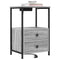 vidaXL Bedside Cabinet with Charging Station 2 pcs Grey sonoma