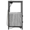 vidaXL Bedside Cabinet with Charging Station 2 pcs Grey sonoma