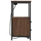 vidaXL Bedside Cabinet with Charging Station Brown oak Engineered Wood
