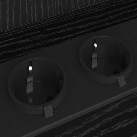 vidaXL Bedside Cabinet Black oak 38 x 31 x 61 cm Engineered wood