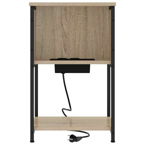 vidaXL Bedside Cabinet Sonoma oak 38 x 31 x 61 cm Engineered wood