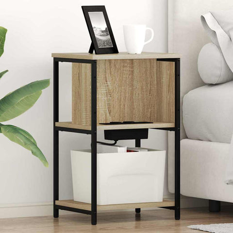 vidaXL Bedside Cabinet 2 pcs Sonoma oak 38 x 31 x 61 cm