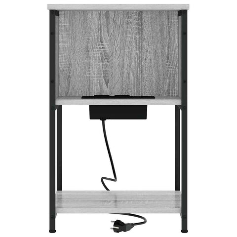 vidaXL Bedside Cabinet 2 pcs Grey sonoma 38 x 31 x 61 cm