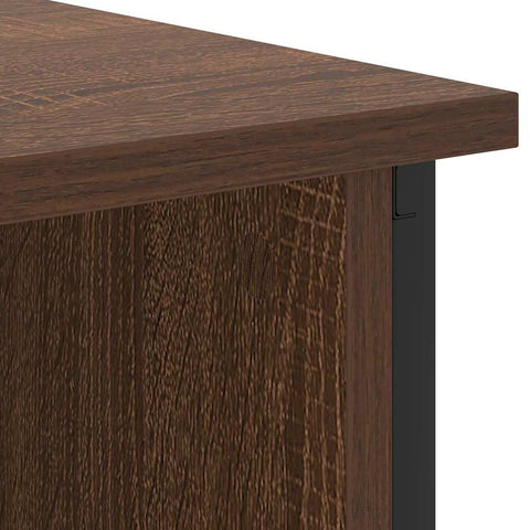 vidaXL Bedside Cabinet 2 pcs Brown oak 38 x 31 x 61 cm Engineered wood
