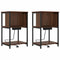 vidaXL Bedside Cabinet 2 pcs Brown oak 38 x 31 x 61 cm Engineered wood