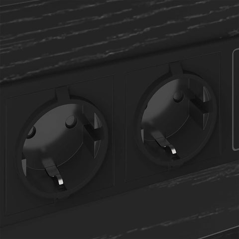 vidaXL Bedside Cabinet Black oak 40 x 31 x 60 cm Engineered wood