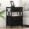 vidaXL Bedside Cabinet Black oak 40 x 31 x 60 cm Engineered wood