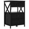 vidaXL Bedside Cabinet Black oak 40 x 31 x 60 cm Engineered wood