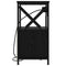 vidaXL Bedside Cabinet Black oak 40 x 31 x 60 cm Engineered wood