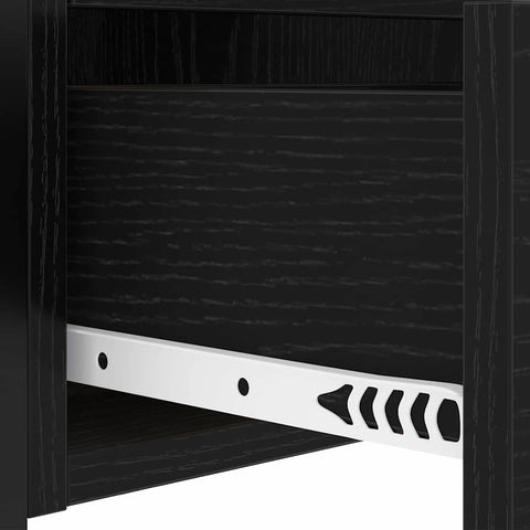 vidaXL Bedside Cabinet 2 pcs Black oak 40 x 31 x 60 cm Engineered wood