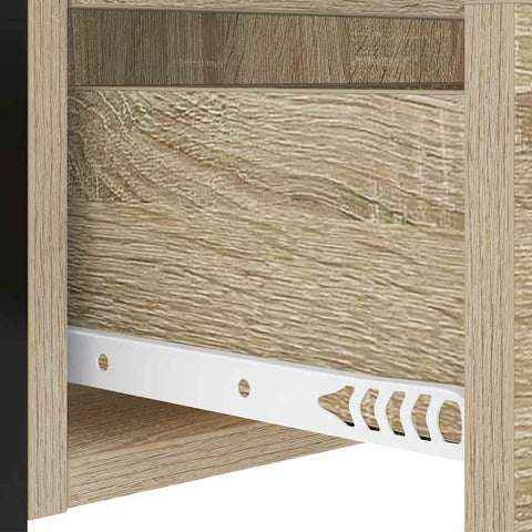 vidaXL Bedside Cabinet with Charging Station with Drawer Sonoma Oak