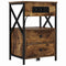 vidaXL Bedside Cabinet Smoked oak 40 x 31 x 60 cm Engineered wood
