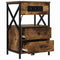 vidaXL Bedside Cabinet Smoked oak 40 x 31 x 60 cm Engineered wood