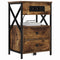 vidaXL Bedside Cabinet Smoked oak 40 x 31 x 60 cm Engineered wood