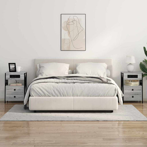 vidaXL Bedside Cabinet Grey sonoma 40 x 31 x 60 cm Engineered wood
