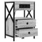vidaXL Bedside Cabinet Grey sonoma 40 x 31 x 60 cm Engineered wood