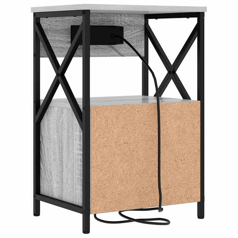vidaXL Bedside Cabinet Grey sonoma 40 x 31 x 60 cm Engineered wood