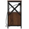 vidaXL Bedside Cabinet with Charging Station Brown Oak 40 x 31 x 60 cm