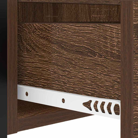 vidaXL Bedside Cabinet with Charging Station 2 pcs Brown Oak