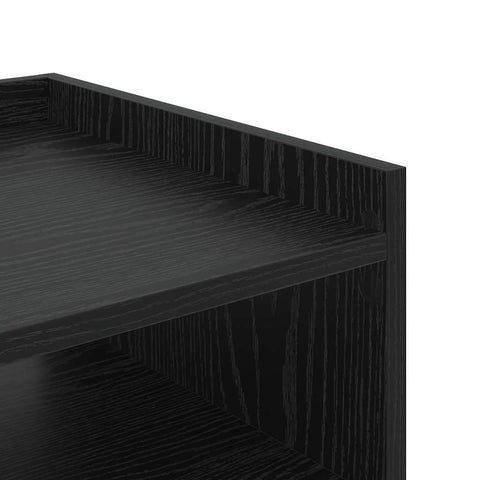 vidaXL Bedside Table Black oak 40 x 40 x 61 cm Engineered wood