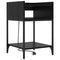 vidaXL Bedside Table Black oak 40 x 40 x 61 cm Engineered wood