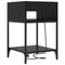 vidaXL Bedside Table Black oak 40 x 40 x 61 cm Engineered wood