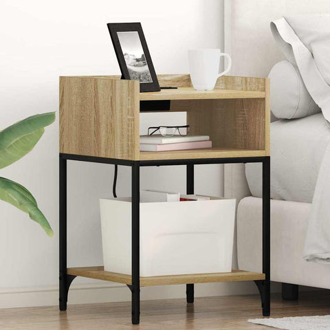vidaXL Bedside Table Sonoma oak 40 x 40 x 61 cm Engineered wood