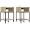 vidaXL Bedside Table 2 pcs Sonoma oak 40 x 40 x 61 cm Engineered wood