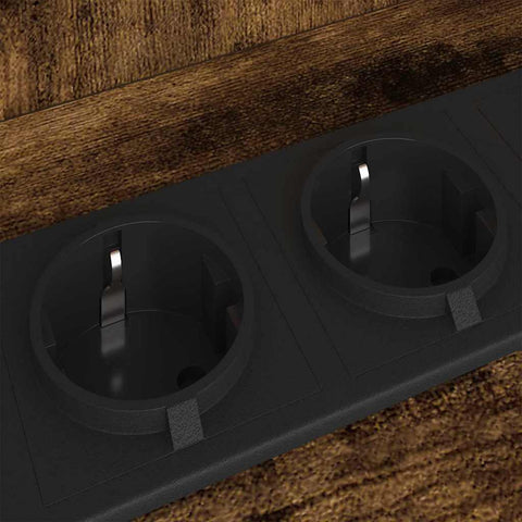 vidaXL Bedside Table Smoked oak 40 x 40 x 61 cm Engineered wood